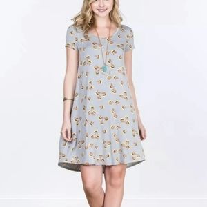 Matilda Jane Write it Down floral gray Dress size M